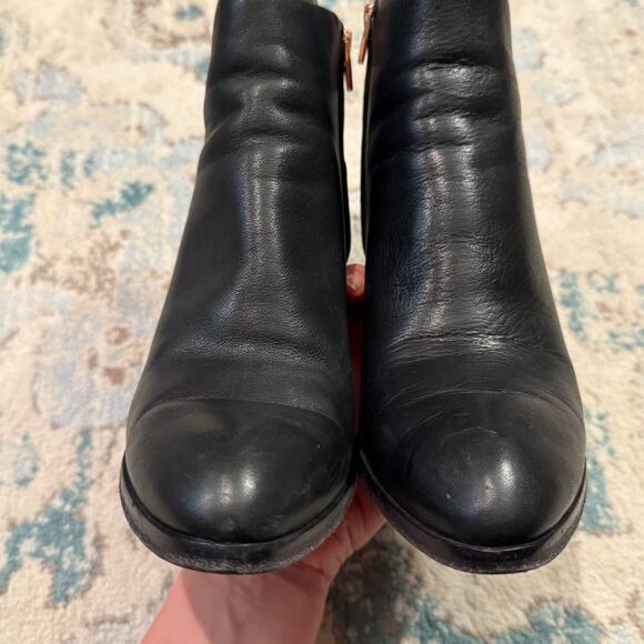 Alexander Wang Gabi Leather Cutout Heel Booties Size 8.5 - Picture 4 of 10